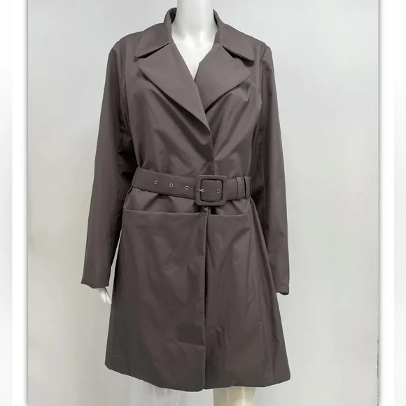 Aritzia Wilfred Trench Coat Women’s L Lined Button Up Belted Front Pockets - Picture 1 of 14